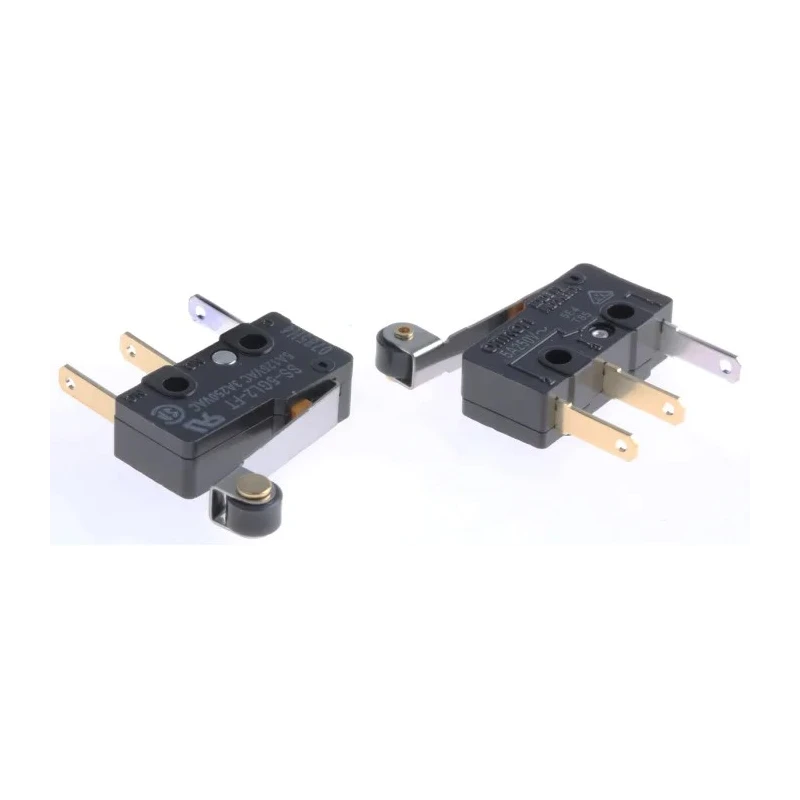 Omron Subminiature Roller Lever Micro Switch, Tab Terminal, SPDT, 5A, 250 V ac, 30 V dc, IP40 SS-5GL2-FT