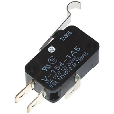 Omron Aratas Simulated Roller Lever Micro Switch, Tab Terminal, 5A Contact Current, 250 V AC, SPDT, IP40 VX-54-1C23