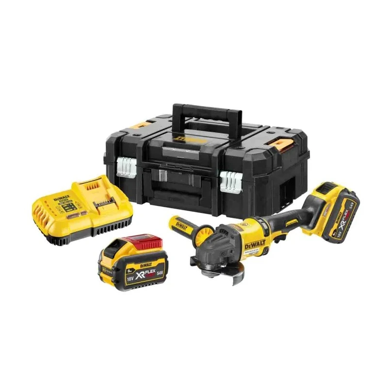 DeWALT 54V Brushless Angle Grinder 125 mm Disc Size 9 Ah Battery Capacity DCG418X2-GB