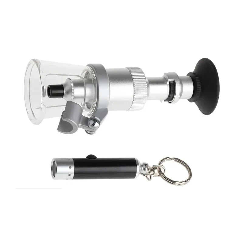 RS PRO Illuminated Pocket Magnifying Glass, 100x Magnification, Battery Operated with LR44, Height 145mm Model 683-0850