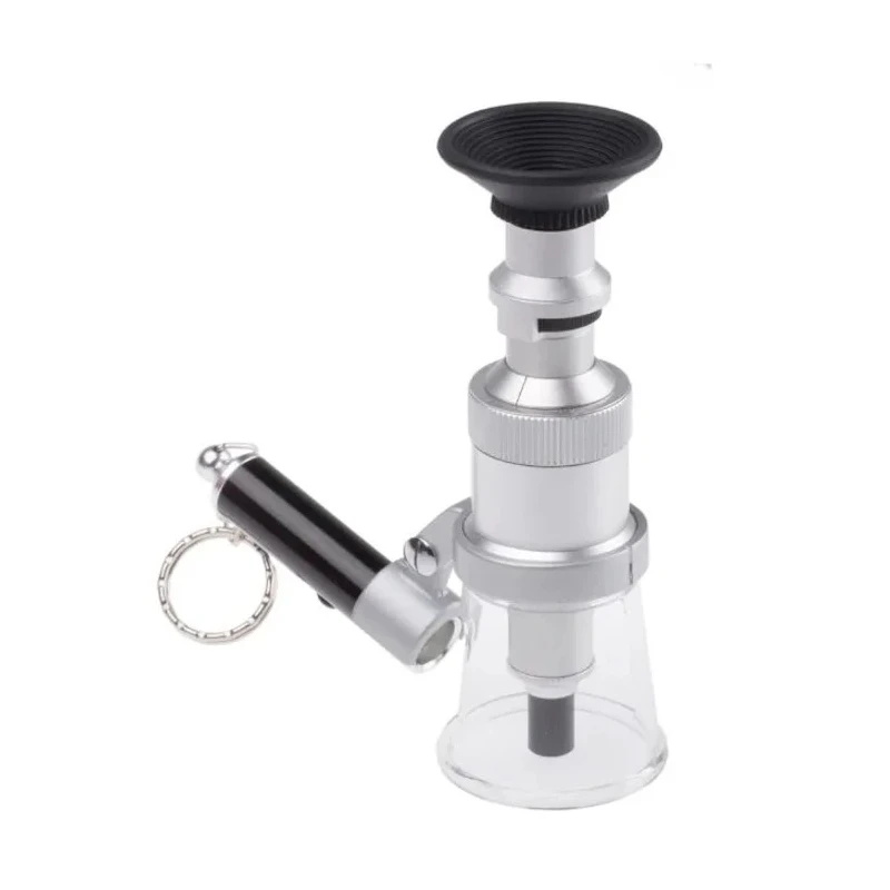 RS PRO Pocket Magnifying Glass Illuminated Magnifier 25x Magnification Battery Operated LR44 683-0844