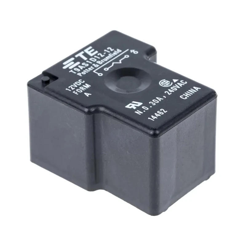 TE Connectivity PCB Power Relay 12V dc Coil 30A Switching Current SPST T9AS1D12-12