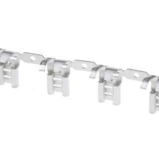 TE Connectivity FASTON .250 Dark Grey Uninsulated Female Spade Connector Crimp 6.35 x 0.81 mm Tab Size 18 AWG to 12 41802