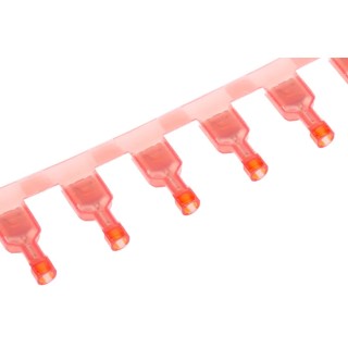 TE Connectivity Ultra-Fast Plus .250 Red Insulated Female Spade Connector Crimp 6.35 x 0.81 mm Tab Size 22 AWG to 2-520405-2