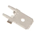TE Connectivity FASTON .250 Silver Uninsulated Male Spade Connector Solder Termination 6.35 x 0.83 mm 63824-1