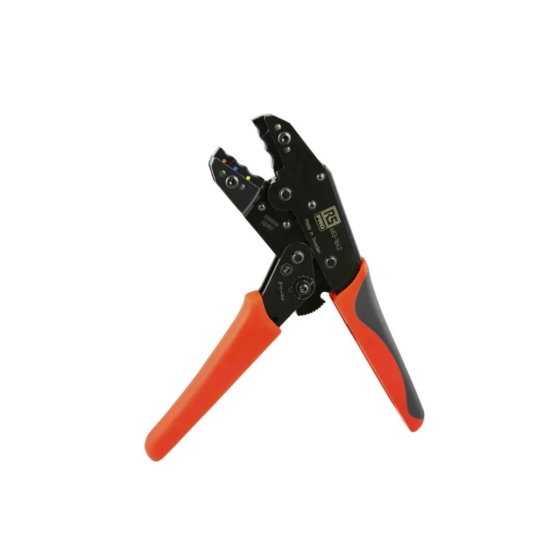 RS PRO Crimp Tool for Blue Heatshrink Terminals Red, Yellow, Adjustable Ratchet, 225mm Length 683-1642