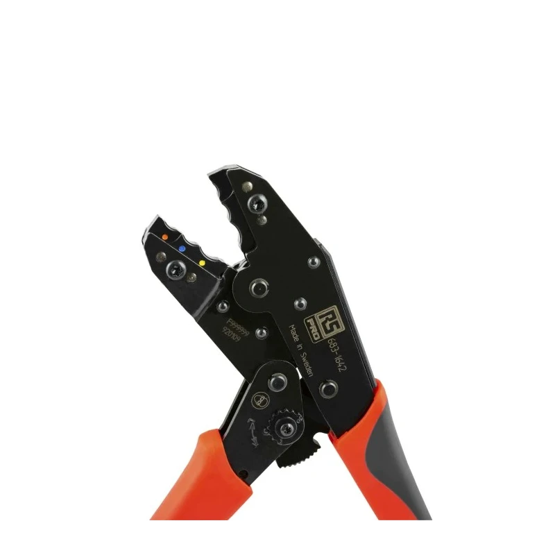 RS PRO Crimp Tool for Blue Heatshrink Terminals Red, Yellow, Adjustable Ratchet, 225mm Length 683-1642