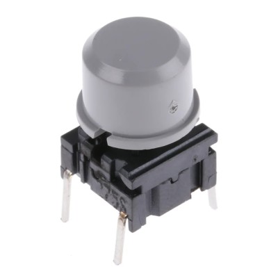 MEC Grey Tactile Switch, SPST Momentary 50mA 24 V dc 14.9mm Height 3FTL6+1D03