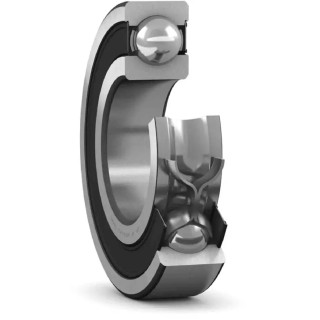 SKF Single Row Deep Groove Ball Bearing 70 mm ID, 125 mm OD, 24 mm Width, Sheet Metal Cage 6214-2Z/C3
