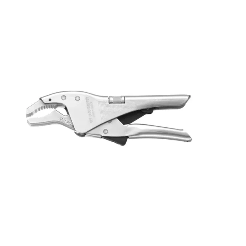 Facom 1-Piece Locking Plier Long Nose, Chrome Finish, 248mm Overall Length 501AMP