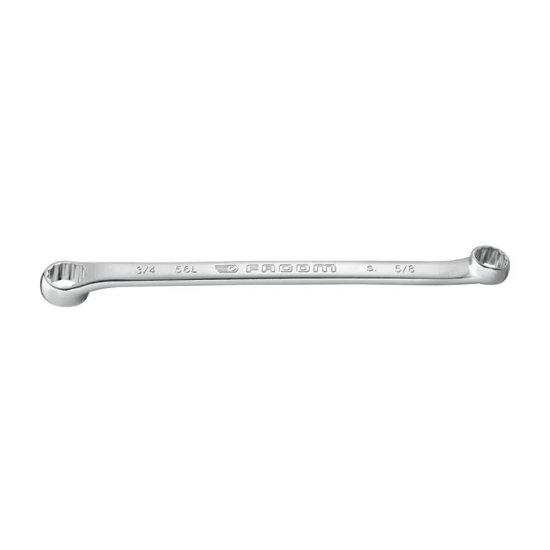 Facom Offset Ring Spanner 11.18 x 12.7 mm, 210mm Overall Length 56L.7/16X1/2