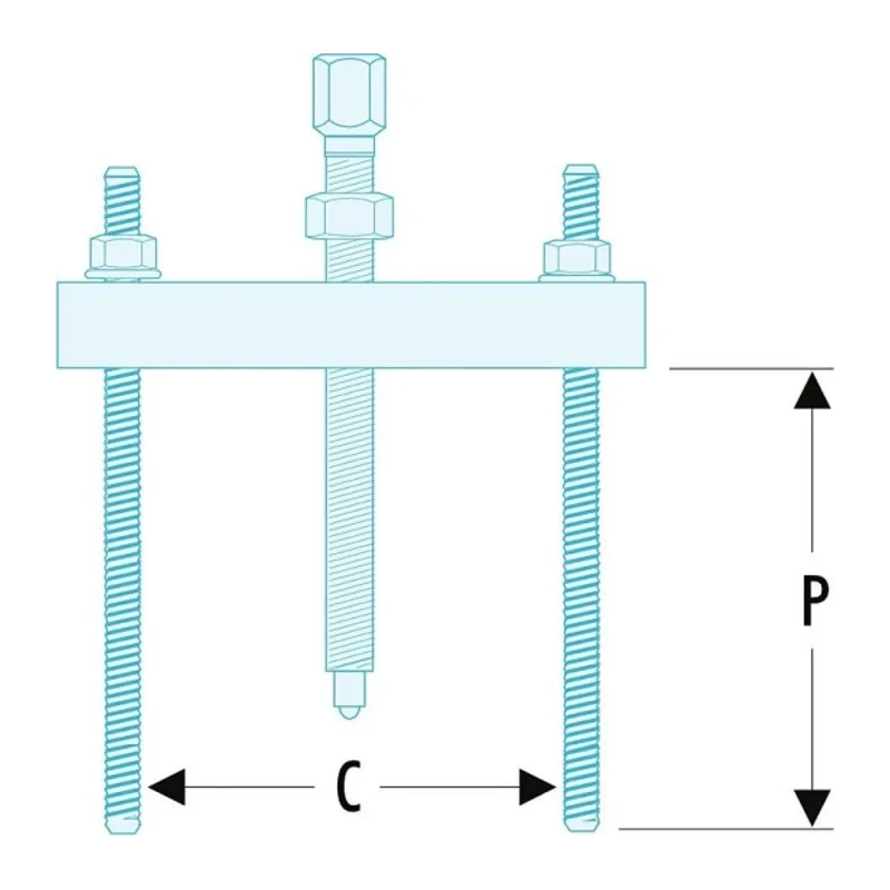 Facom Mechanical Bearing Puller with 3 t Force Capacity 40 to 100 mm U.53K1