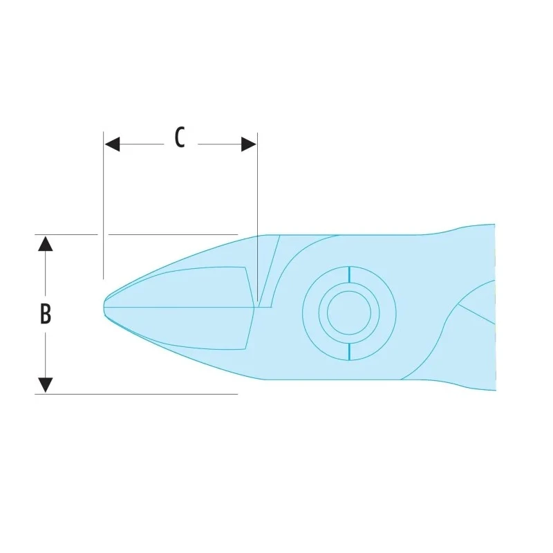Facom Flush ESD Safe Side Cutter Jaw Width 16mm Overall Length 130mm Ergonomic Handle 416.12E