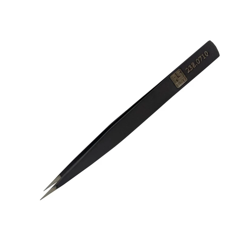 RS PRO 130mm Low Carbon Austenitic Steel Fine ESD Safe Tweezer 238-0710