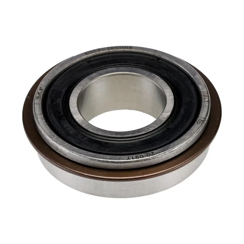 SKF Single Row Deep Groove Ball Bearing 17 mm ID, 35 mm OD, 10 mm Width, Sealed, Steel Balls 6003-2RSHNR