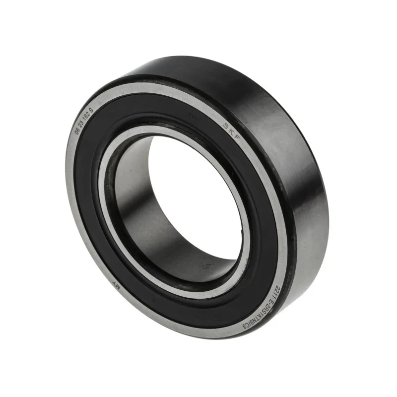 SKF 55 mm ID 2 Row Self-Aligning Ball Bearing with Sealed Non-Metallic Cage, Tapered Bore, 100 mm OD 2211 E-2RS1KTN9/C3