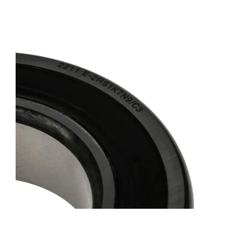SKF 55 mm ID 2 Row Self-Aligning Ball Bearing with Sealed Non-Metallic Cage, Tapered Bore, 100 mm OD 2211 E-2RS1KTN9/C3