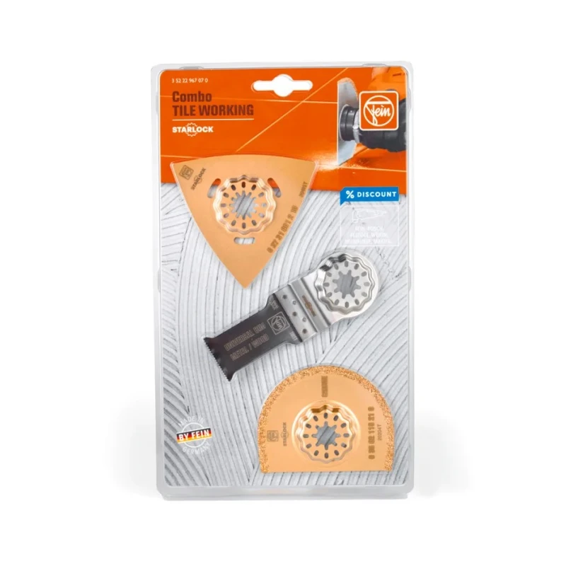 FEIN 3-Piece Oscillating Blade Set Multitool Accessory for use with Multitools with Starlock Mounting 35222967070