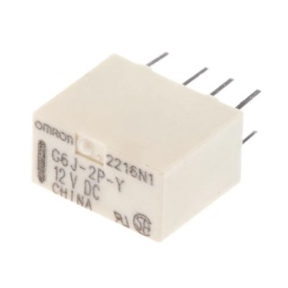 Omron PCB Signal Relay 12V DC Coil 1A Switching Current DPDT G6J-2P-Y DC12