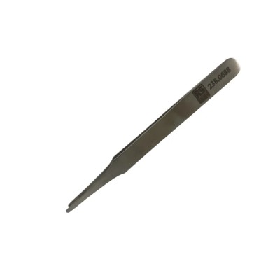 RS PRO 120mm Low Carbon Austenitic Steel Flat, Rounded Tweezer 238-0688