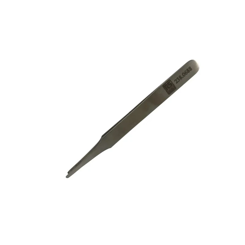 RS PRO 120mm Low Carbon Austenitic Steel Flat, Rounded Tweezer 238-0688