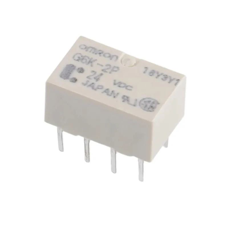 Omron PCB Signal Relay 24V DC Coil 1A DPDT Silver Alloy Contact Material G6K-2P 24DC
