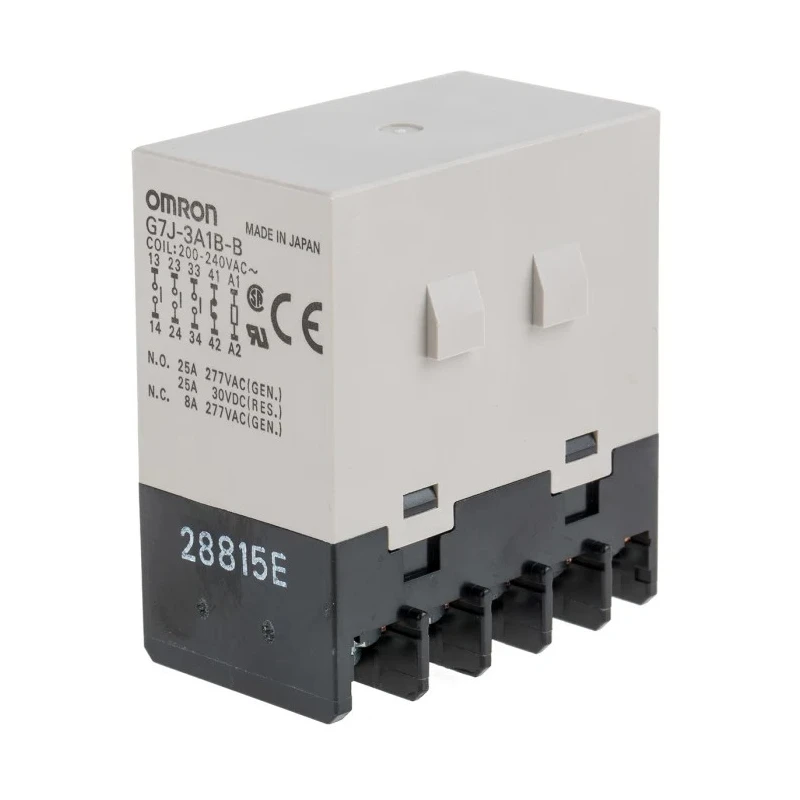 Omron Panel Power Relay 240V AC Coil 25A Switching Current 3PST-NO SPST-NC G7J-3A1B-B AC200/240