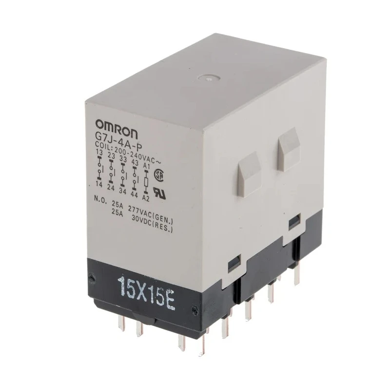 Omron Power Relay PCB Mount 240V AC Coil 25A Switching Current 4PST-NO G7J-4A-P 200/240VAC