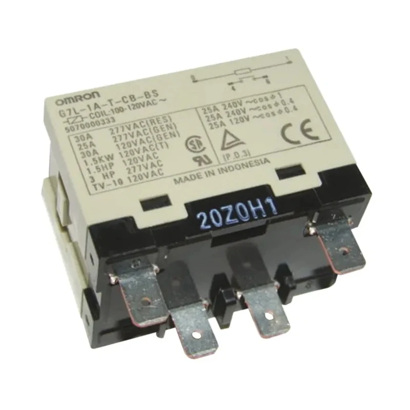 Omron Panel Power Relay 6V DC Coil 30A Switching Current SPST G7L-1A-T DC6