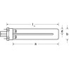 Osram Germicidal Lamp, 5 W Power, G23 Base, 108 mm Length, 254 nm Peak Wavelength, HNS-S-5W-G23