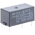 Omron PCB Power Relay SPST 12V DC Coil, 5A Switching Current, Silver Alloy Contacts G6B-1114P-US-SV 12DC