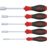 Wiha Hexagon Nut Driver Set, Softfinish Handle, 5 Pieces, Non-Sparking, RoHS Compliant 1034