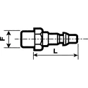 Staubli ? Fluid Connectors Stainless Steel Safety Quick Connect Coupling 1/8 in Male G RBE 06.6150