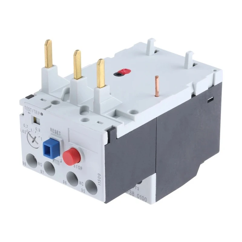 Lovato Electric Thermal Overload Relay IP20 3P NO/NC 0.63 to 1A Adjustable RF38 