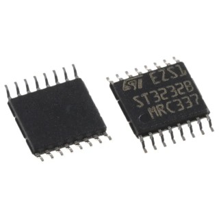 STMicroelectronics 2-Channel Line Transceiver CMOS/TTL Logic Function, Differential Output, 16-Pin TSSOP ST3232BTR