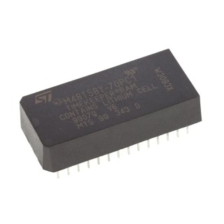STMicroelectronics Real Time Clock 8.19 kB Memory 28-Pin PCDIP Through Hole Parallel Interface M48T58Y-70PC1