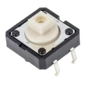 Omron IP00 Ivory Tactile Switch Plunger 12 mm SPST-NO 50mA 500 V ac 24 V dc Through Hole B3F-4050