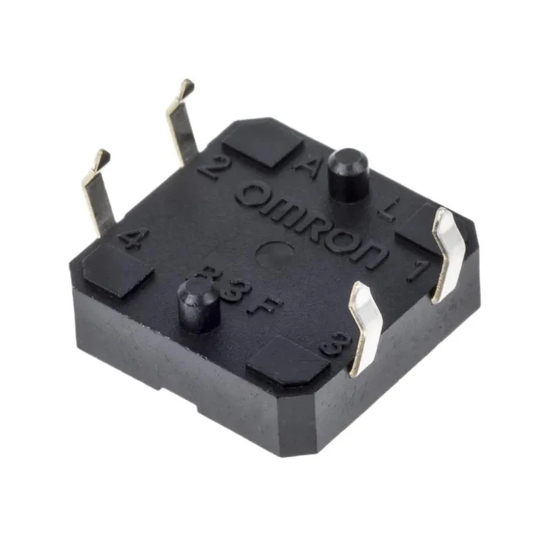 Omron IP00 Ivory Tactile Switch Plunger 12 mm SPST-NO 50mA 500 V ac 24 V dc Through Hole B3F-4050