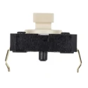 Omron IP00 Ivory Tactile Switch Plunger 12 mm SPST-NO 50mA 500 V ac 24 V dc Through Hole B3F-4050