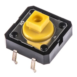 Omron Yellow Tactile Switch Plunger 3 mm SPST 50mA 24V DC Through Hole IP00 B3F IP00