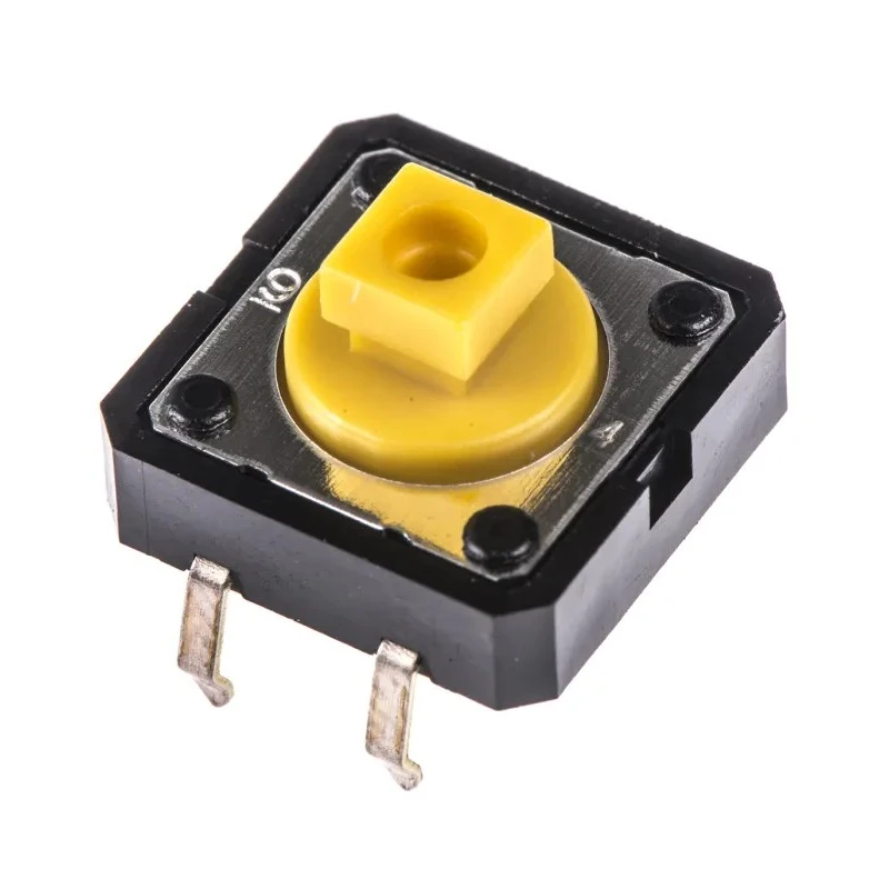 Omron Yellow Tactile Switch Plunger 3 mm SPST 50mA 24V DC Through Hole IP00 B3F IP00