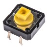 Omron Yellow Tactile Switch Plunger 3 mm SPST 50mA 24V DC Through Hole IP00 B3F IP00