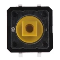 Omron Yellow Tactile Switch Plunger 3 mm SPST 50mA 24V DC Through Hole IP00 B3F IP00