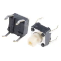 Omron IP00 White Tactile Switch Plunger 3 mm SPST 50mA 24 V dc Through Hole B3F-1050