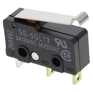 Omron Subminiature Basic Micro Switch 5A with Two Split Springs SS-5GL13