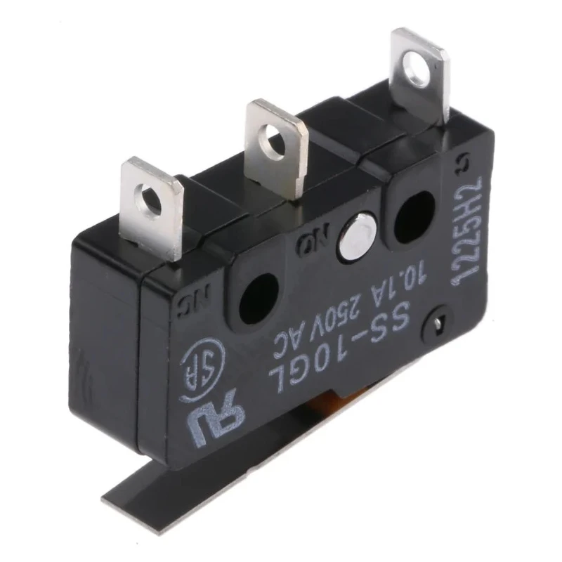 Omron Subminiature Hinge Lever Micro Switch Solder Terminal 10.1A, 250V AC, SPDT, IP40 SS-10GL