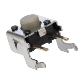 Omron Tactile Switch Plunger SPST 50mA 500V AC 24V DC Grey Actuator 1.6mm Through Hole B3F-3122