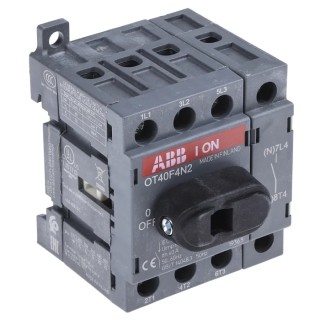 ABB 4-Pole DIN Rail Isolator Switch 3-Phase, IP20, 40A, 560 kW OT40F4N2 1SCA104932R1001