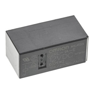 Omron PCB Power Relay, 12V DC Coil, 16A Switching Current, SPST G2RL-1A-E DC12