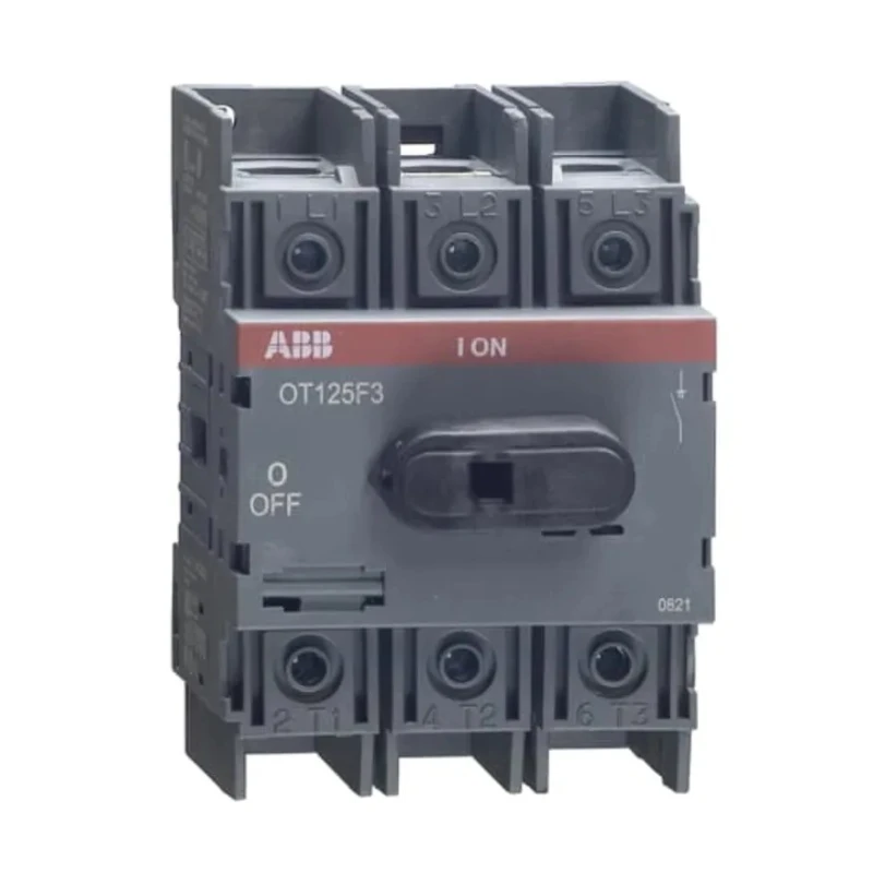 ABB 3-Pole DIN Rail Isolator Switch, IP20, 125A, 560kW OT125F3 1SCA105033R1001